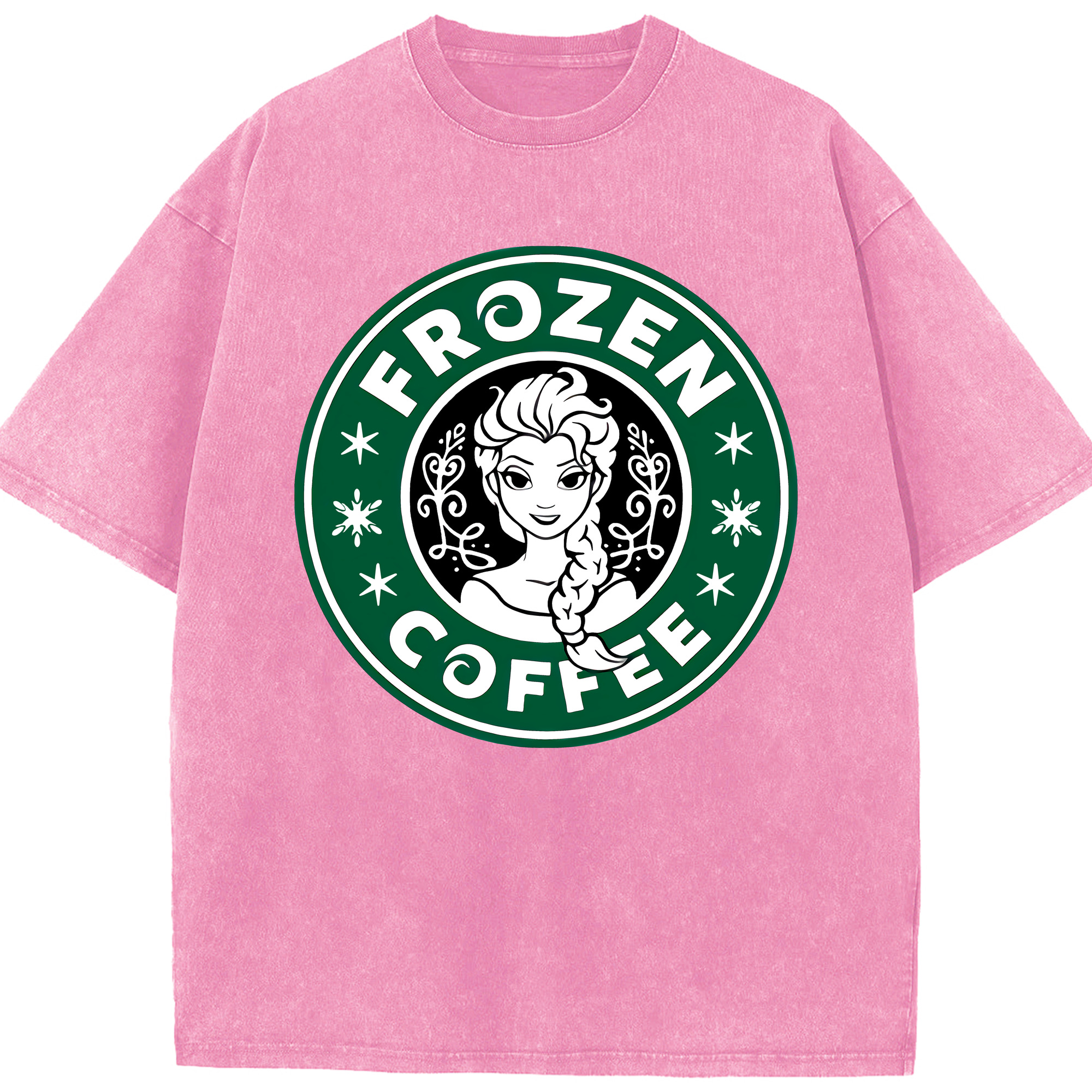 （画像用） アナと雪の女王 アンナ エルサ Frozen Anna Elsa 綿100% ヴィンテージ風 半袖Tシャツ（フロントプリント）